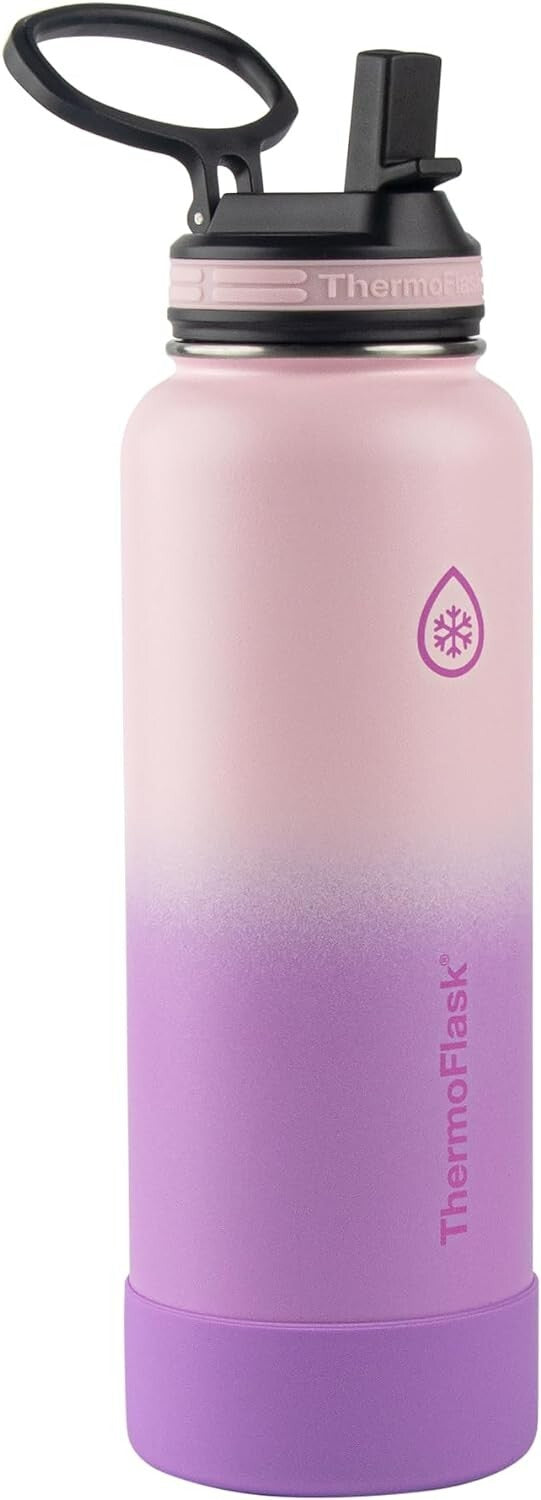 2x ThermoFlask Double Wall Vacuum Insulated Stainless Steel Water Bottle 1.2L