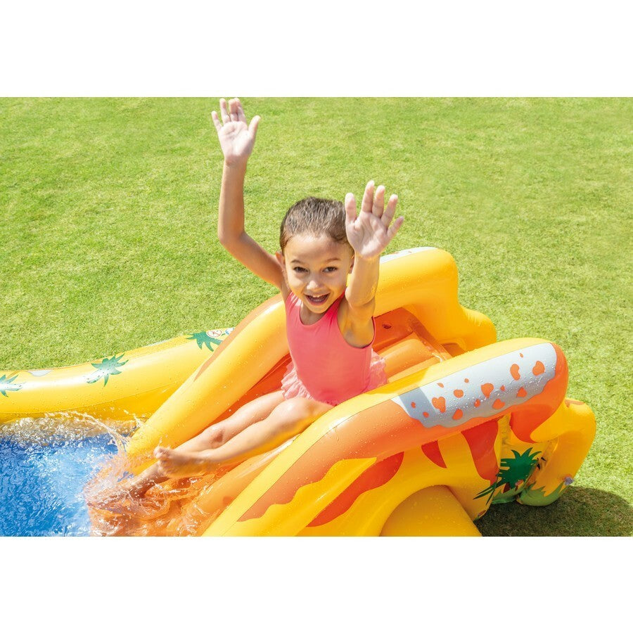Intex Dinosaur Play Center Inflatable Swimming Pool Outdoor Water Park with Slid