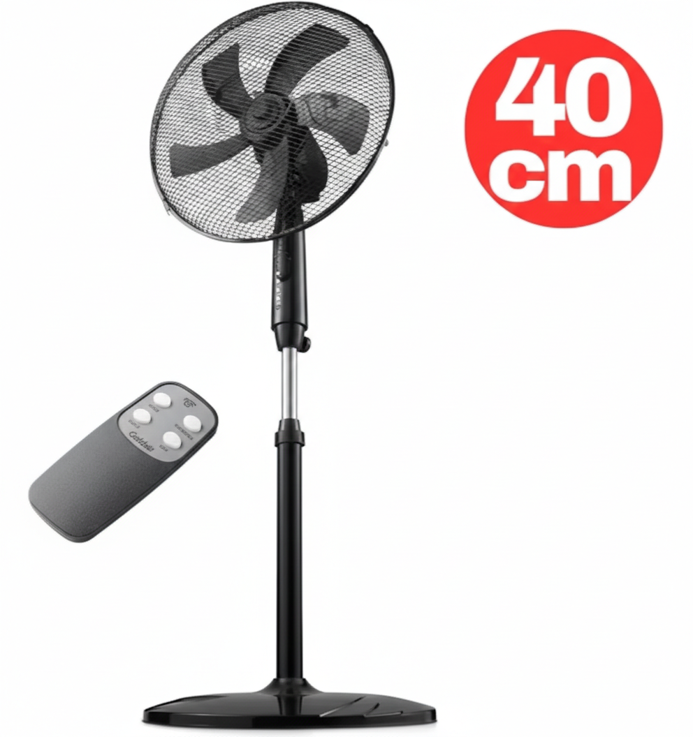 Goldair 40cm Pedestal Fan w/ Remote Control Tilt Adjustable Oscillating 5 Blades