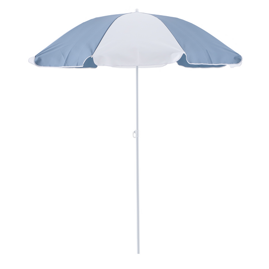 Marquee Beach Umbrella Portable 1.8M Canopy Sunshade Sun Protection Blue White