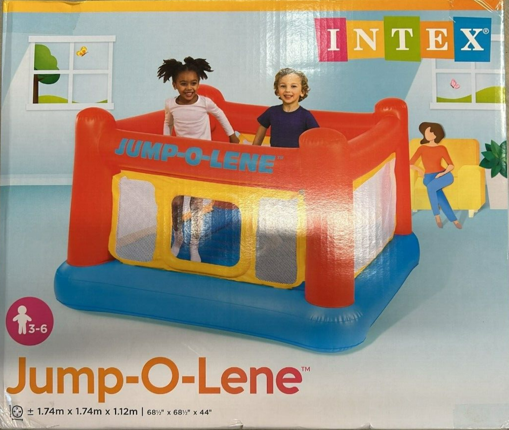 Intex Jump-O-Lene Play House Inflatable Indoor Outdoor Kids Jumping Castle