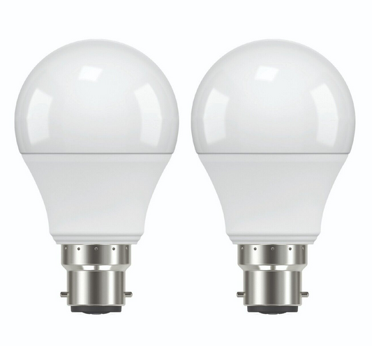 Luce Bella LED Lights A60 B22 806lm Warm White 8W Lighting Bulb Globe 2 Pack
