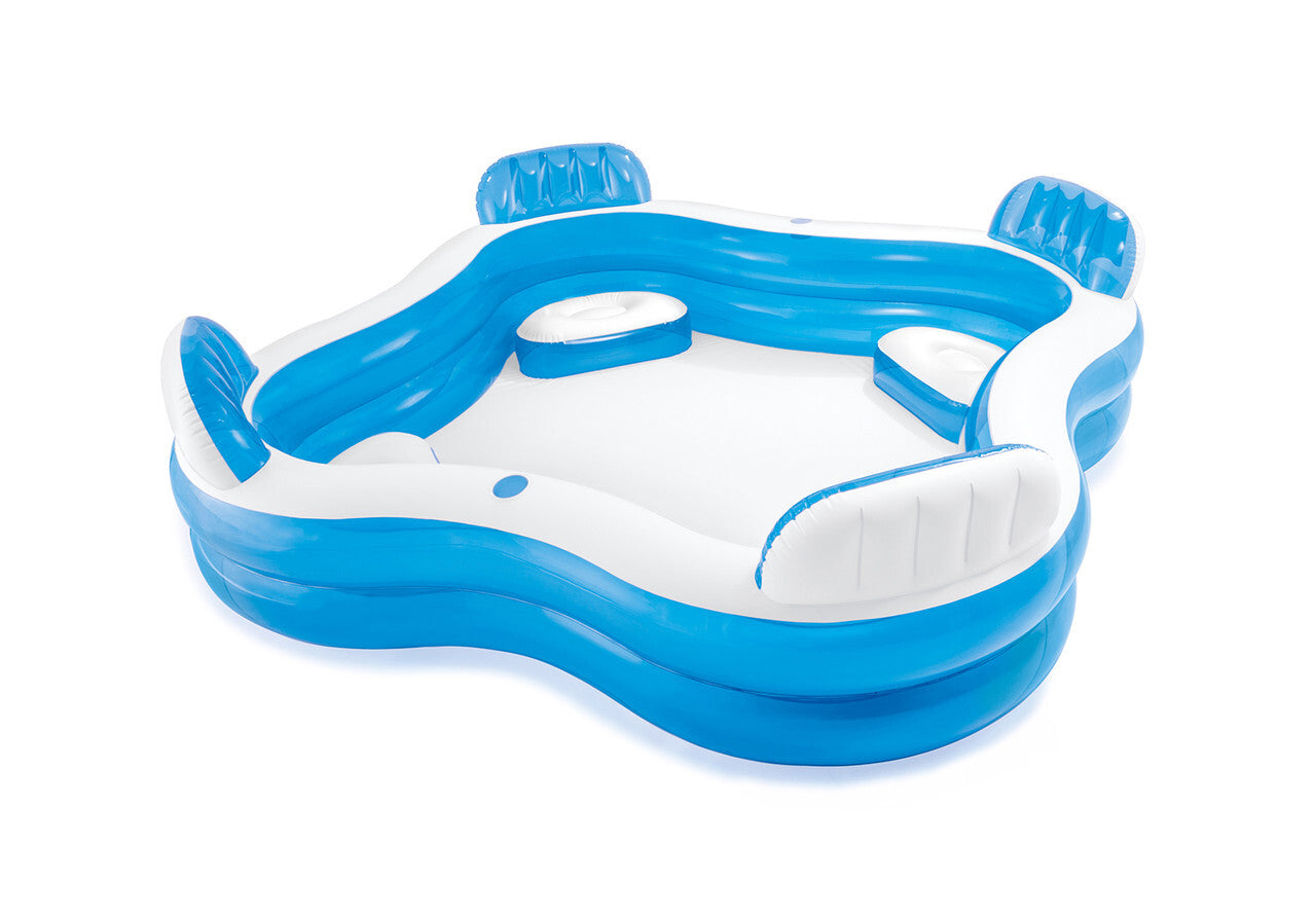 Intex Inflatable Swimming Pool 4 Seats Swim Above Ground Kids Family Lounge