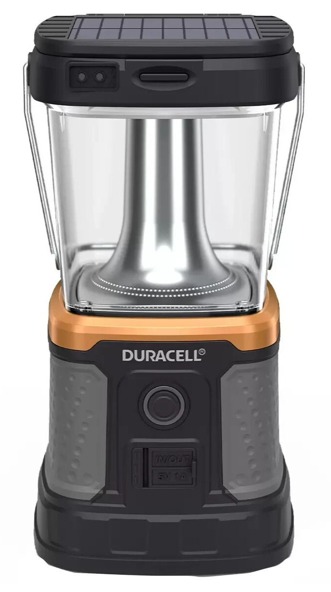 Duracell 3000 Lumen Rechargeable Lantern Camping Hiking Light Battery Solar USB