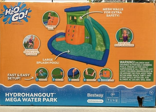 Bestway H2OGO Inflatable Water Park Slide Hydrohangout Mega Swimming Play Pool