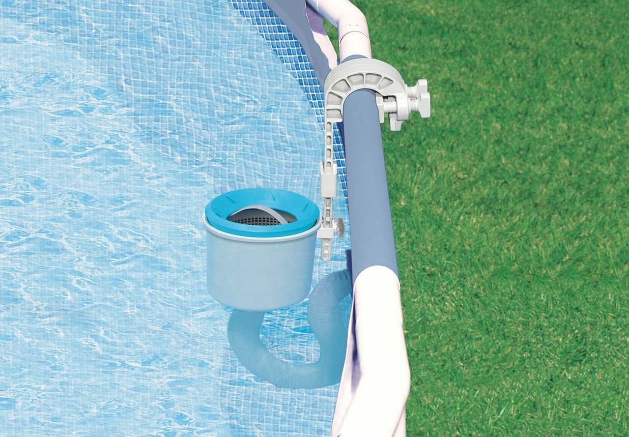 Intex Deluxe Swimming Pool Surface Skimmer Basket Wall Mount Above Ground Debris