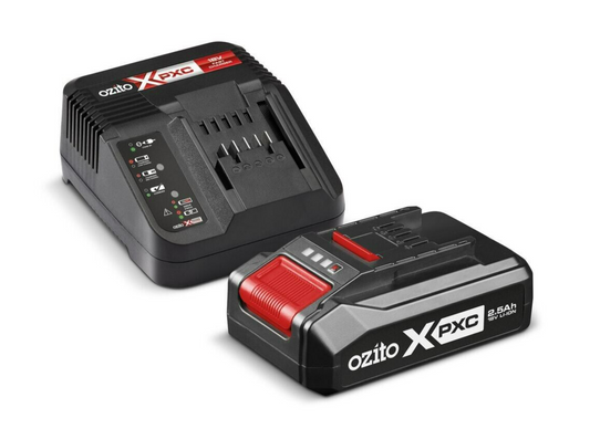 Ozito 2.5Ah Li-Ion Battery & Fast Charger Pack PXBC-25B Range Garden Tools 18V