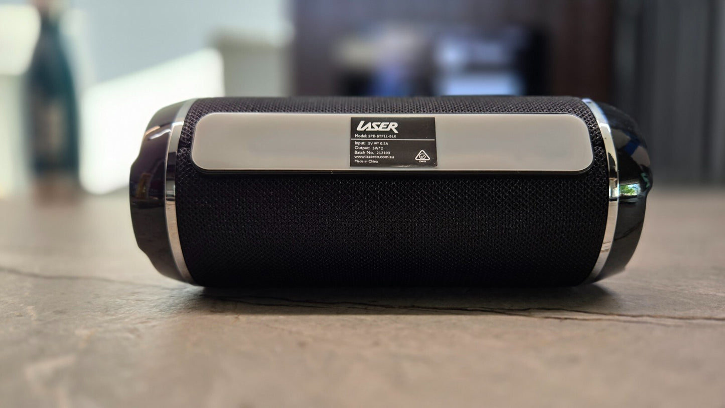 Laser Portable Bluetooth Pill Speaker Outdoor USB AUX FM Radio Music Audio Sound