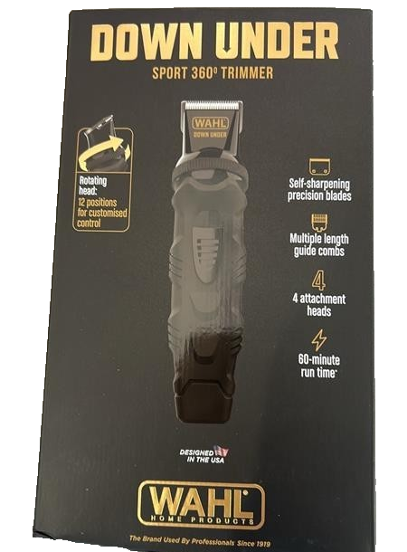 Wahl Down Under Sport 360 Trimmer Rechargeable Beard Trimming Clipper Hair Groom