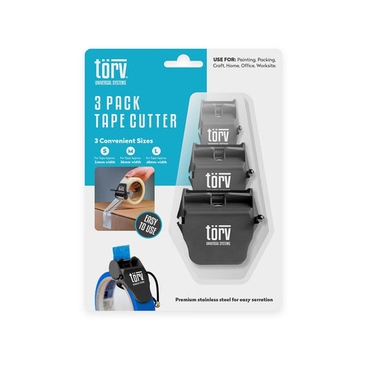 Torv Packing Tape Cutter Roll Packaging Tapes Dispenser Gun Holder 3 Pack