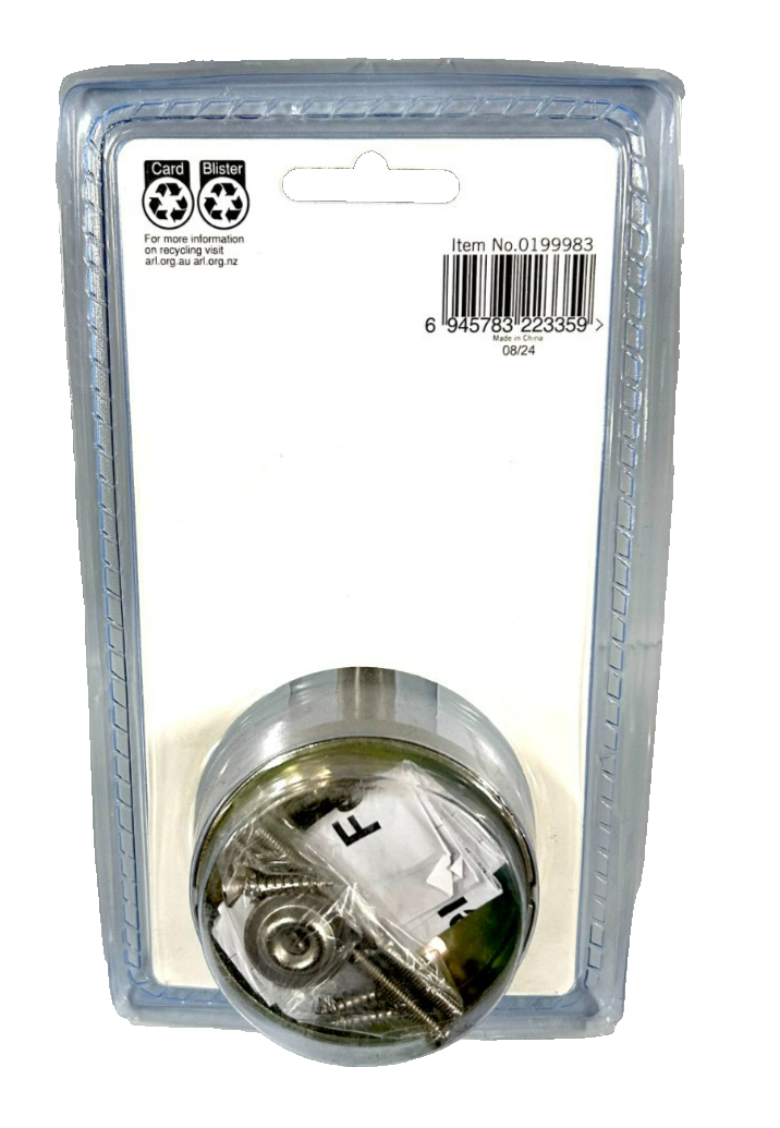 Ikonic Fellino Dummy Door Knob Lever Lock Handle Set  Brushed Nickel Finish