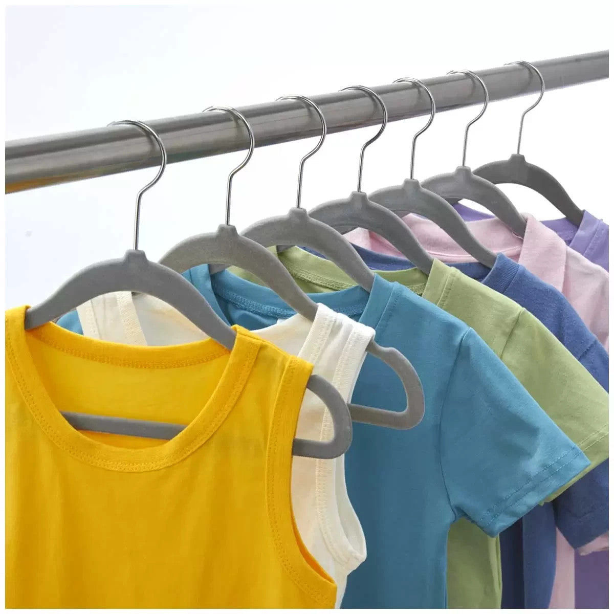 Flocked Kids Hangers Clothes Baby Child Coat Hanger Plastic Clothing Rack 25 Pk