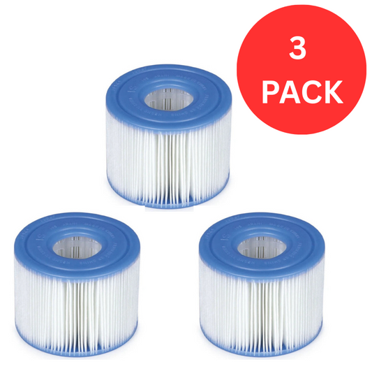 Intex Type S1 Easy Set Pool Filter Replacement Cartridges Pure Spa Pack of 3