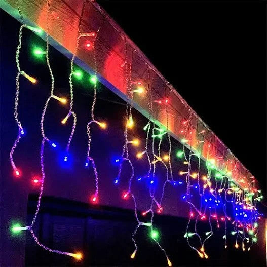 Lytworx 1200 LED Multicoloured Icicle Lights Solar String Light Xmas Decor 23.9m