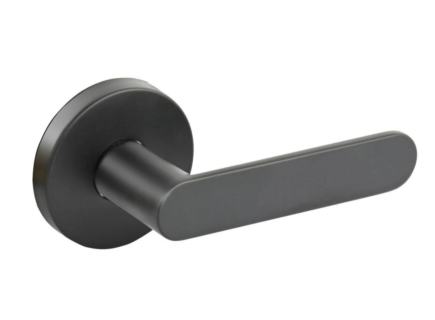 Ikonic Oslo Privacy Lever Set Door Lock Handle Bedroom Office Locking Matte Blac