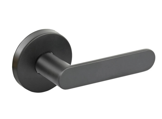 Ikonic Oslo Privacy Lever Set Door Lock Handle Bedroom Office Locking Matte Blac