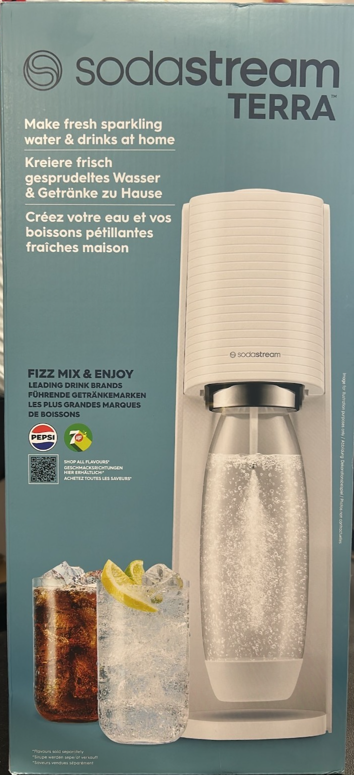 SodaStream Terra Sparkling Water Maker Fizzy Soda Carbonating Bottle Machine