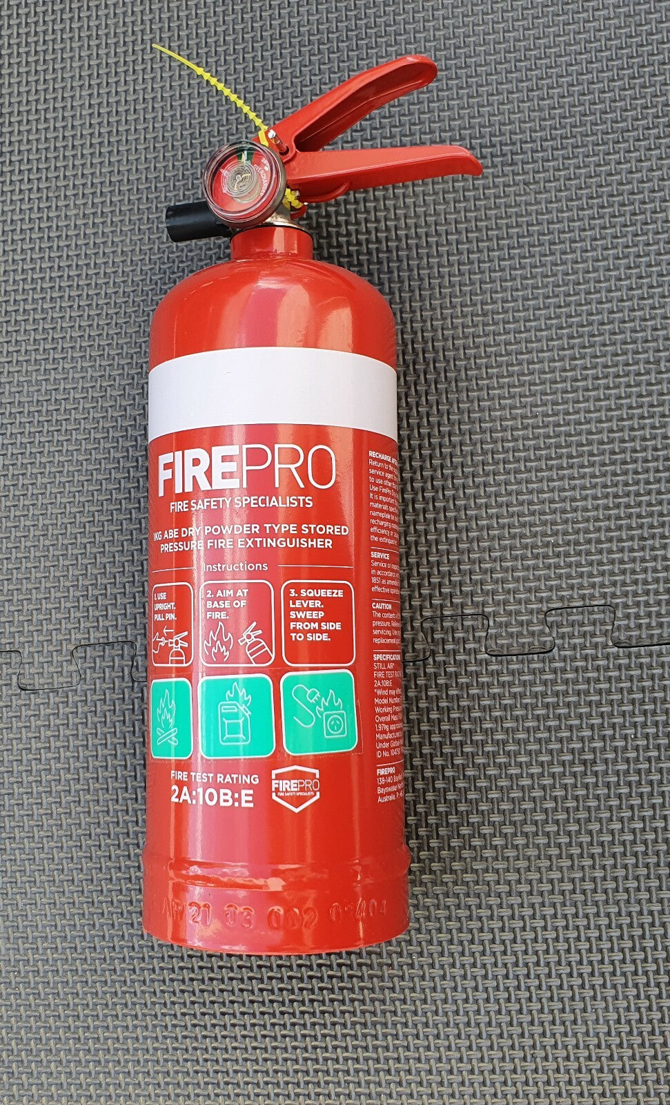 FirePro Fire Extinguisher 1kg + Blanket 1m x 1m Kit Home Car Caravan Boat