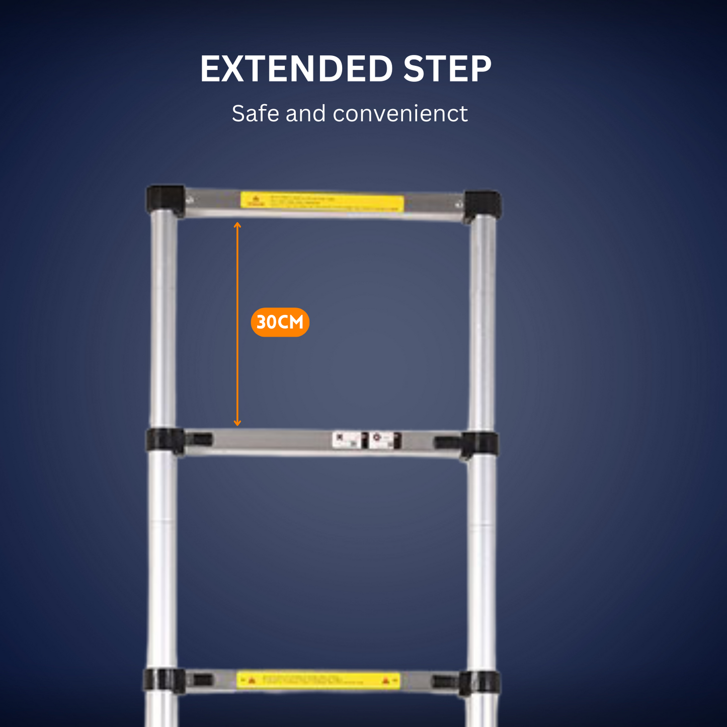 Katashi Telescopic Ladder 2.6M Step Aluminium Extension Portable