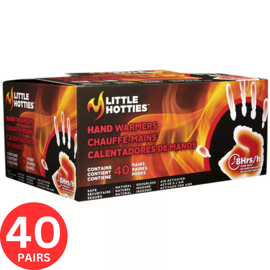 Little Hotties 80 Hand Warmers 40 Pairs Snow Ski Glove Warmer Heater Outdoor