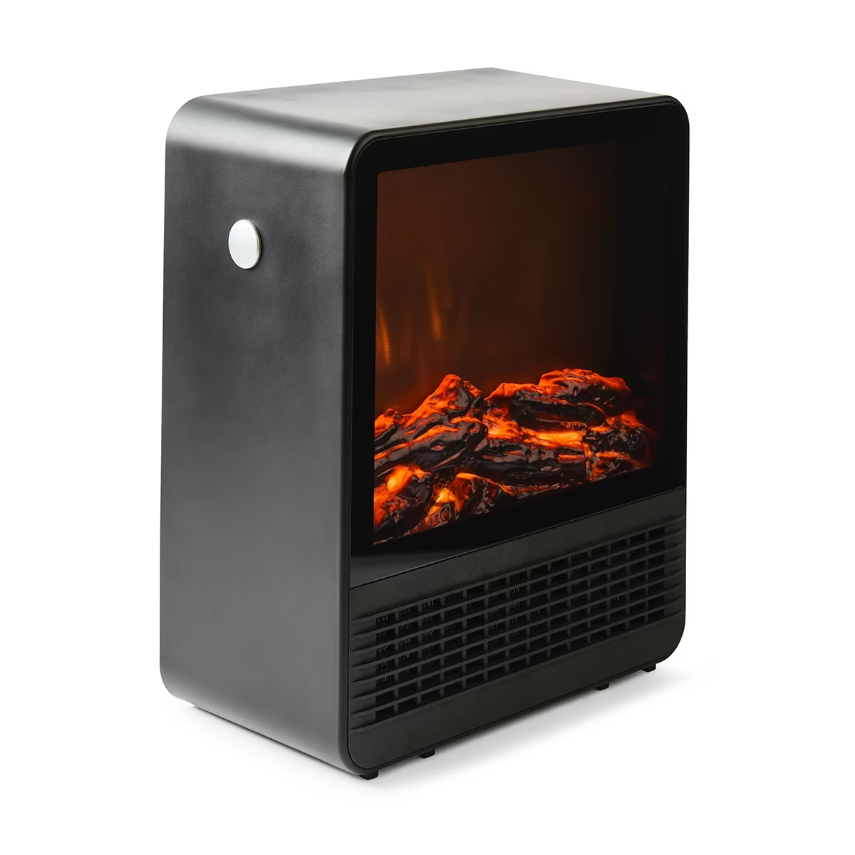 Electric Fireplace Heater Portable Real Flame Effect Modern 2 Heat Setting 1500W