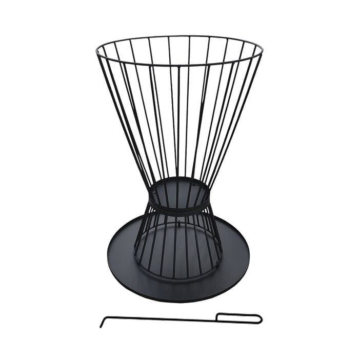 Mimosa Fire Pit Outdoor Basket Reversible Patio Heating Camping Flame Black