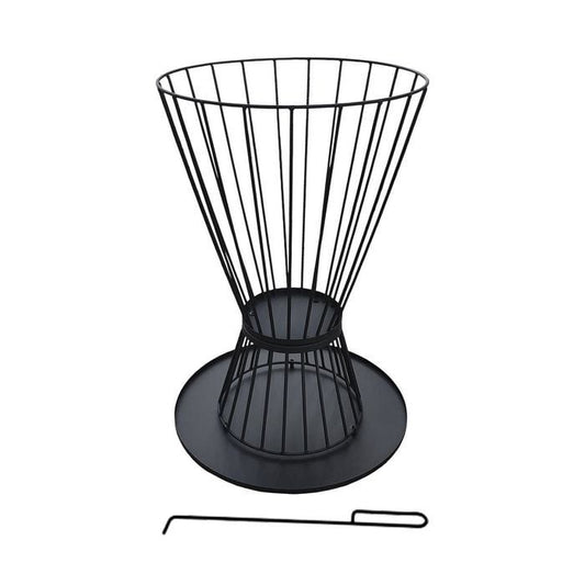 Mimosa Fire Pit Outdoor Basket Reversible Patio Heating Camping Flame Black