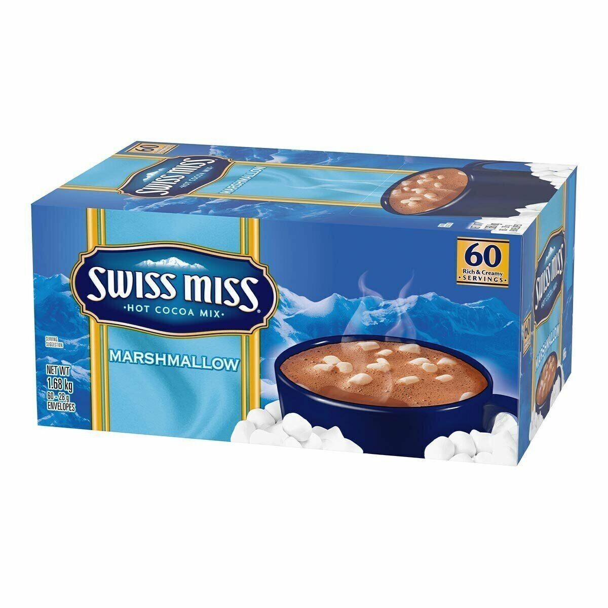 2 x Swiss Miss Hot Cocoa Mix Marshmallow Rich & Creamy Hot Chocolate Drink 60pk