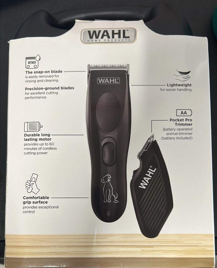 Wahl Groom Pet Pro Clipper Cordless Grooming Dog Cat Trimmer Combo Kit Set