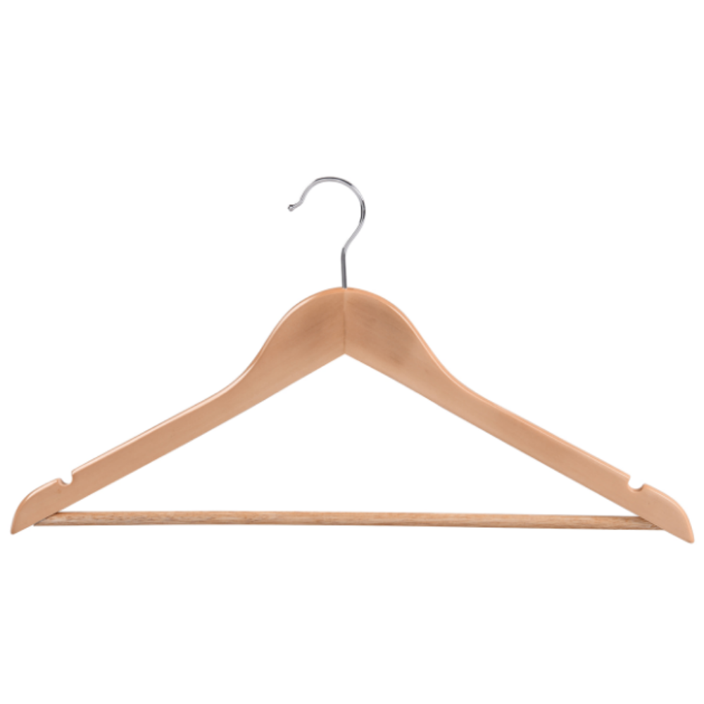 16 pcs Wooden Clothes Hangers Coat Pants Suits Coat Rack Wardrobe Hangers