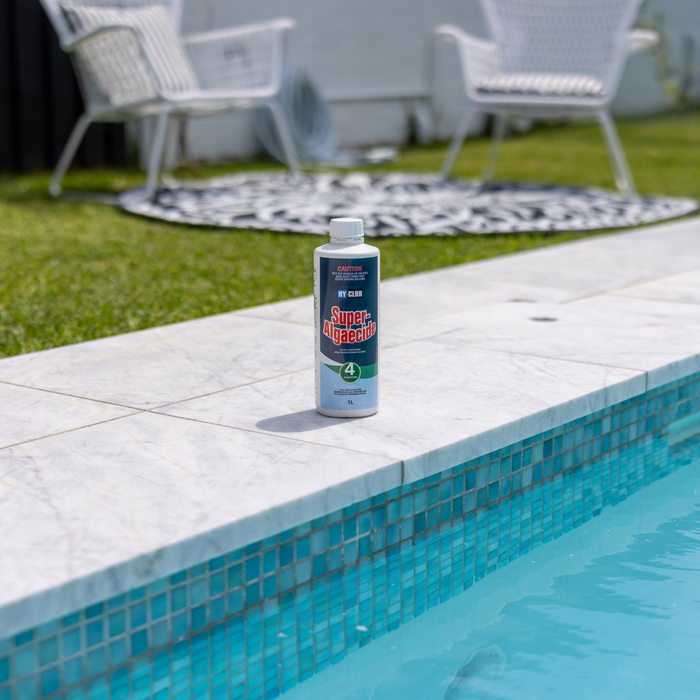 Hy-Clor Super Algaecide Liquid for Chlorine Saltwater Swimming Pool Chemical 1L