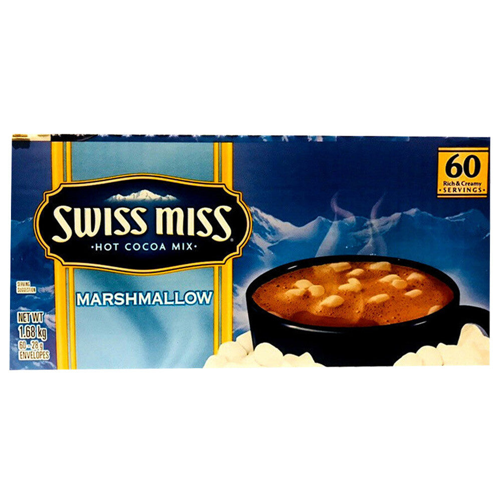 2 x Swiss Miss Hot Cocoa Mix Marshmallow Rich & Creamy Hot Chocolate Drink 60pk