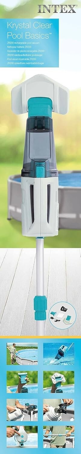 Genuine  Intex Pool Vacuum Cleaner ZR100 Handheld Rechargeable Above Ground Vac