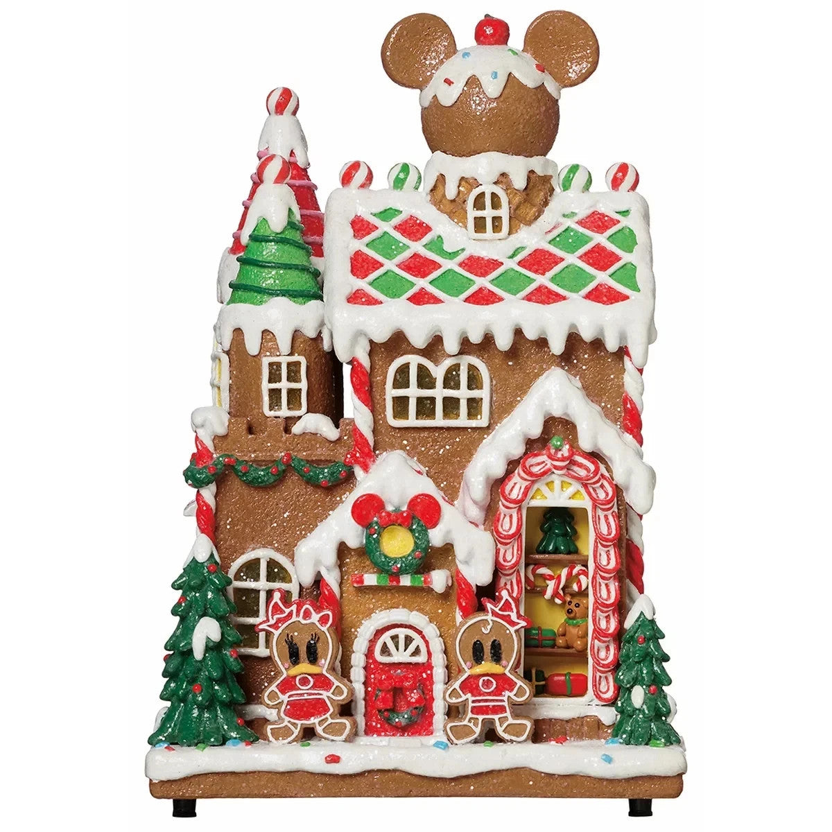 Disney Christmas Holiday Village with Lights & Music Tabletop Decor 13 Pieces