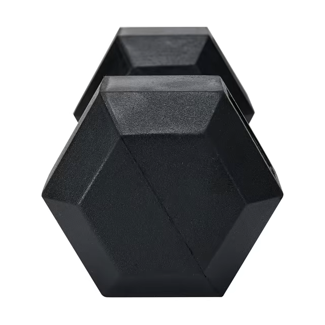 9KG Rubber Hex Dumbbell Fitness Home Gym Exercise Strength Weight Set Pair