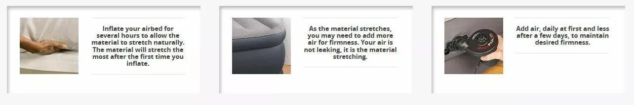 Intex Double Air Bed Inflatable Mid-Rise Camping Mattress Inbuilt 240V Pump 33cm