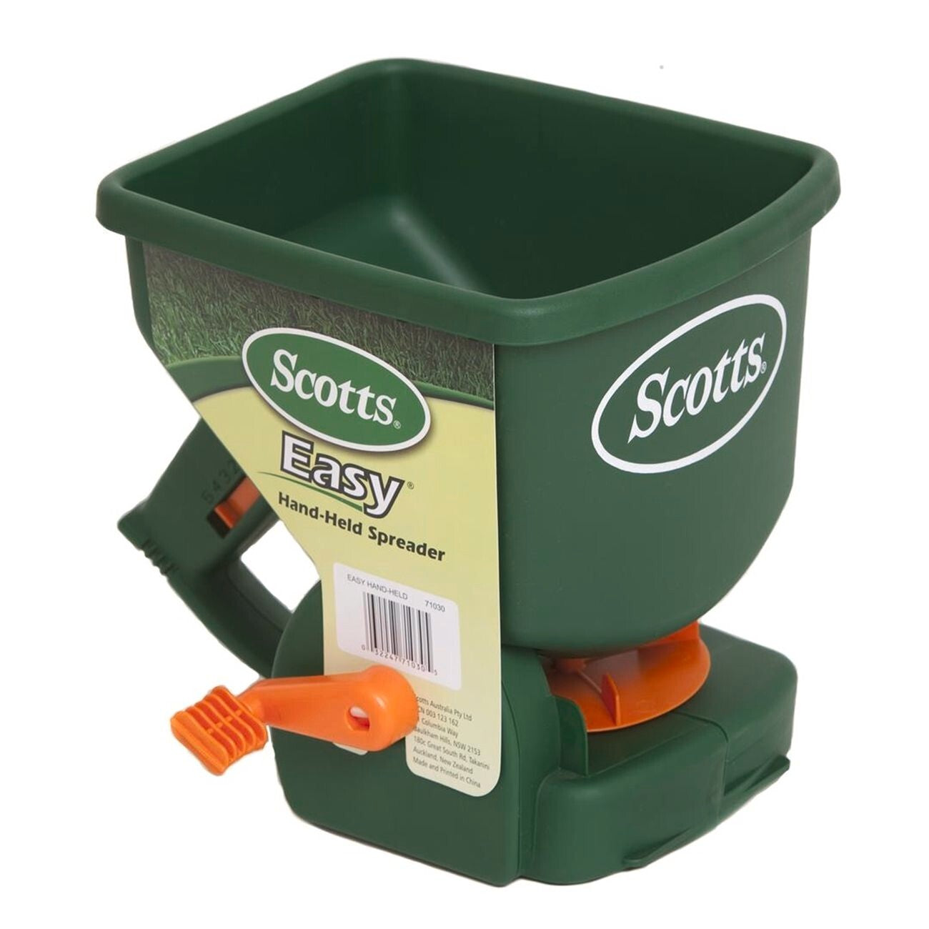 Scotts Fertiliser Spreader Handy Green Manual Hand Held Seeder Lawn Seed Builder