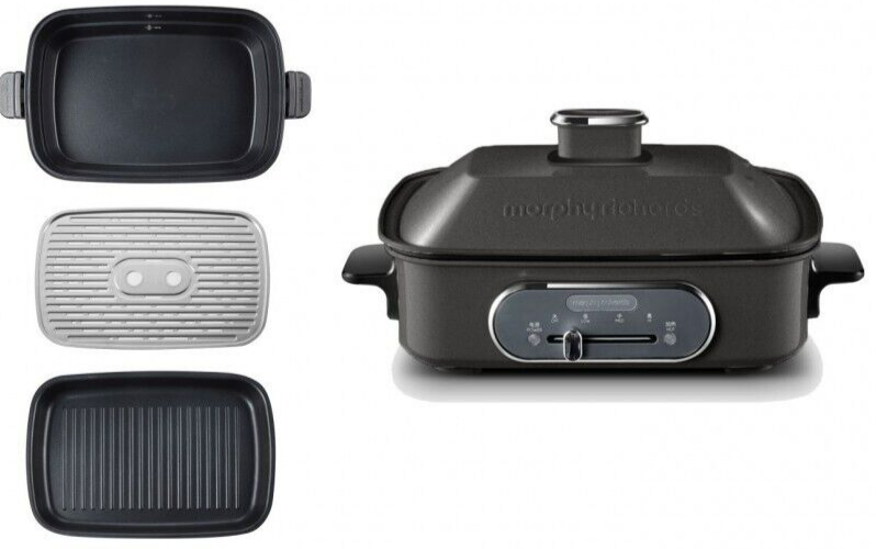Morphy Richards 3-in-1 Cooking Pot Multifunction Grill Steam Slow Non Stick