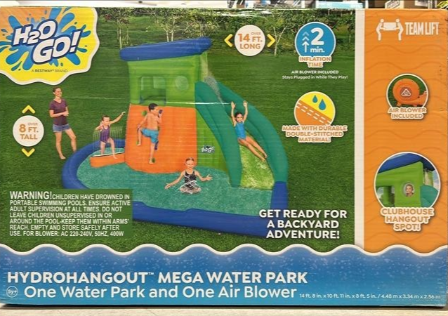 Bestway H2OGO Inflatable Water Park Slide Hydrohangout Mega Swimming Play Pool