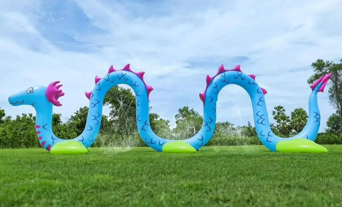 H2OGO Giant Sea Serpent Sprinkler Outdoor Yard Kids Inflatable Water Play