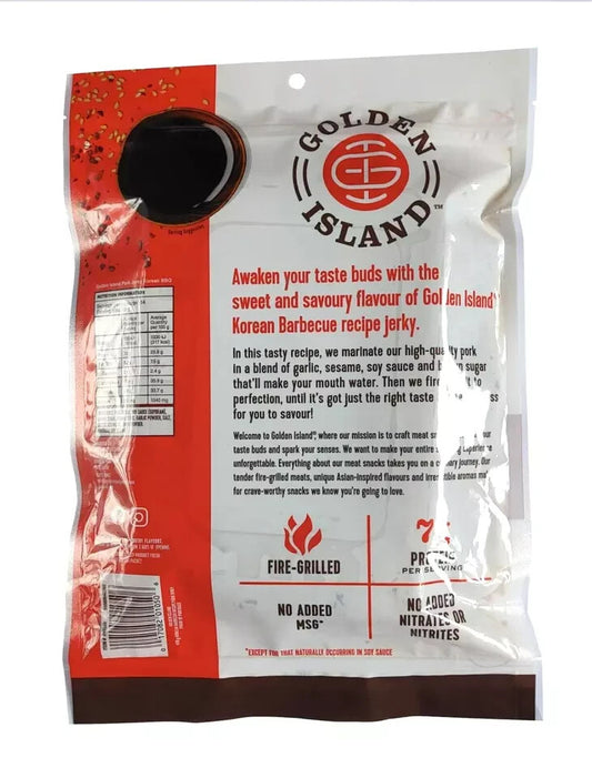 Golden Island  Pork Jerky  Korean Barbecue Recipe Fire Grilled Dried Meat 410g