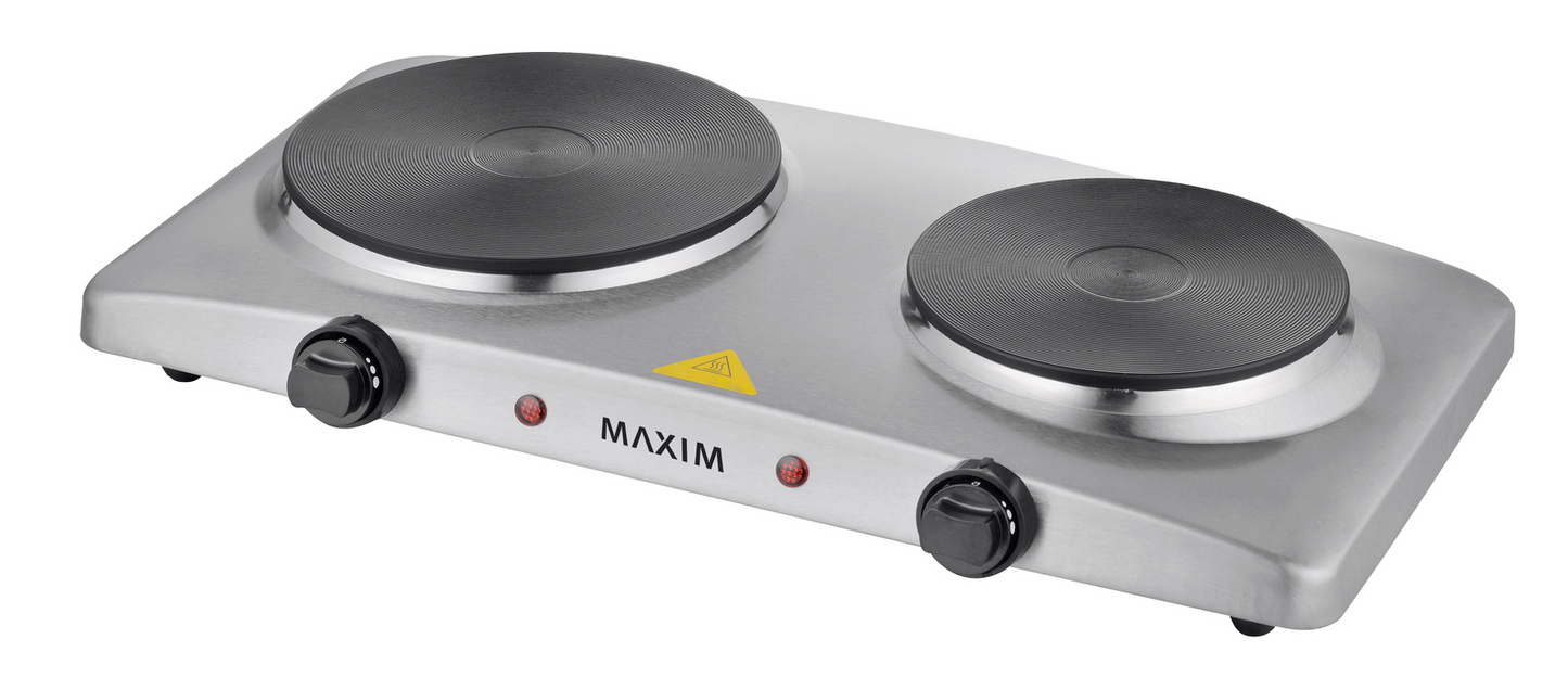 Maxim Twin Cooktop Hotplate Portable Cooker Electric Cooking Stove Double Plates