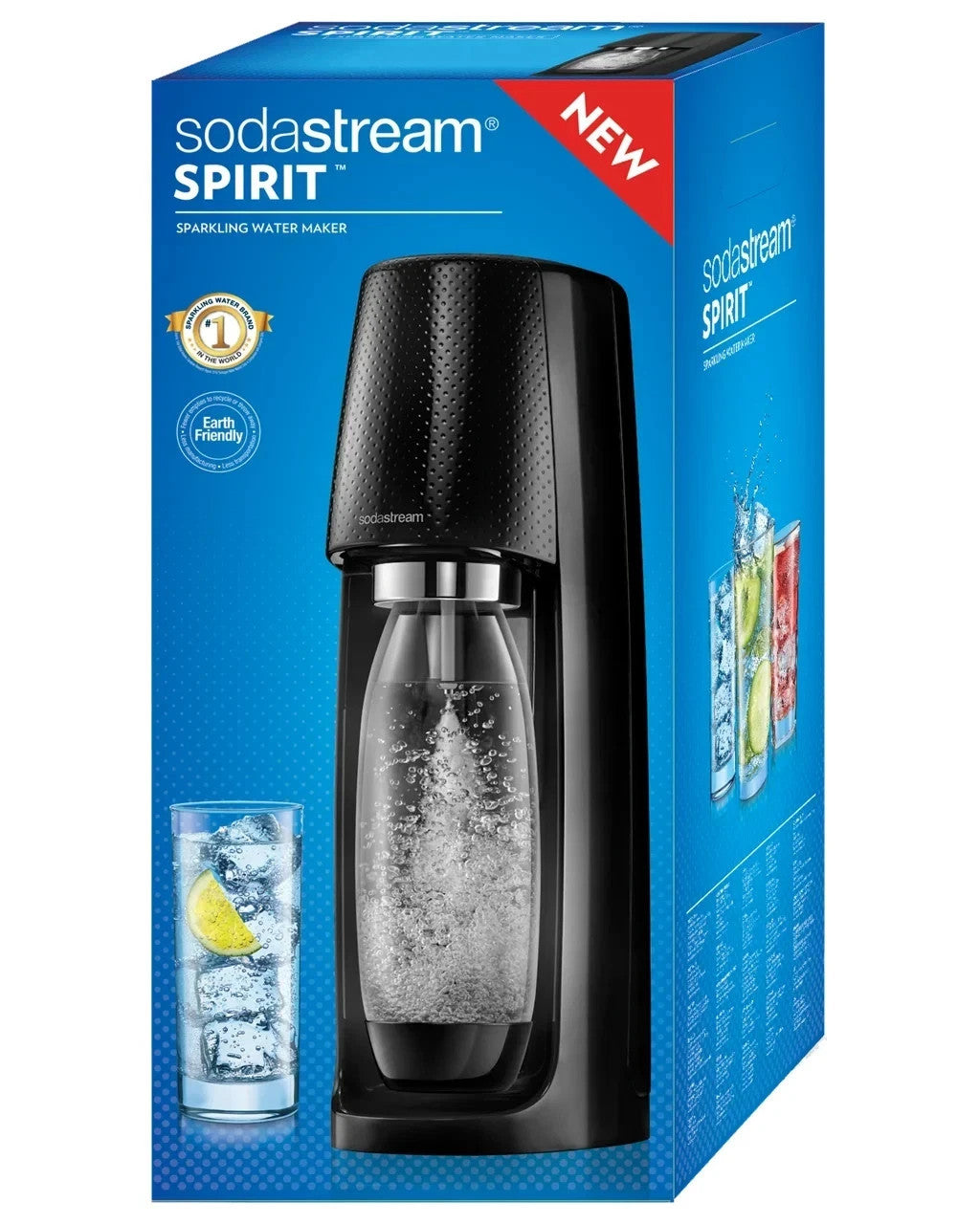 Sodastream Machine Sparkling Water Maker Soda Fizzy Drinks 2x Bottles 1L  Black