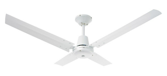 Heller Ceiling Fan 4 Blade Aluminium 1200mm White 240V Angus