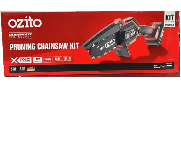 Ozito 18V Pruning Chainsaw Cordless 2.5Ah Battery Brushless 160mm PXBPCK-1825
