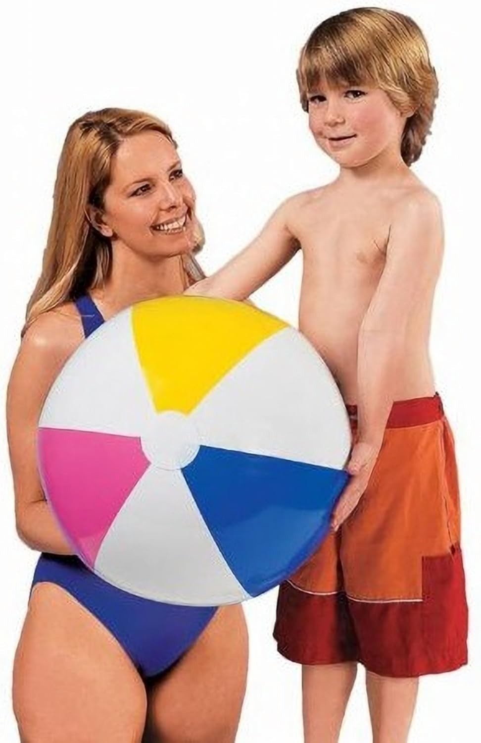 4x Intex Inflatable Beach Pool Ball Glossy Vinyl Panel Swimming Water Toy 24"