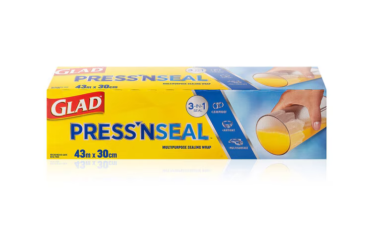 2x Glad Press 'N Seal Sealing Wrap Food Wrapping Cover Multipurpose 30CM x 43M