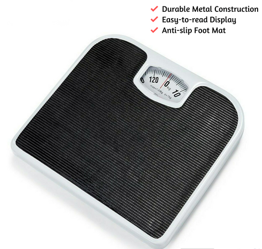Bathroom Scale Mechanical BathroomWeighing Machine 130kg Body Weight Display