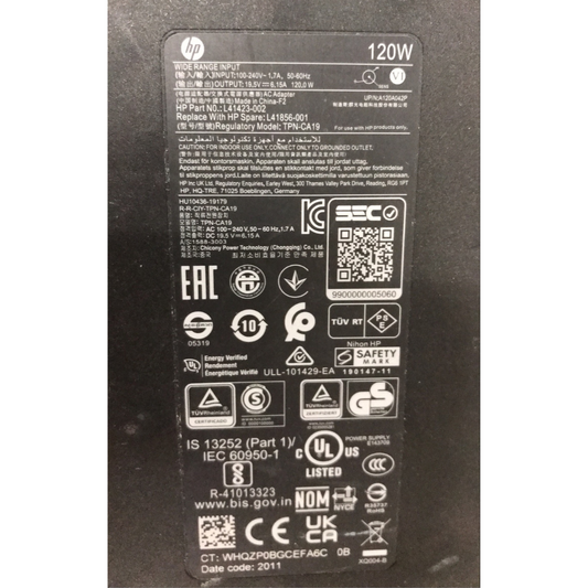 HP Laptop Charger GenuineTPN-CA19 Power Adapter 120W Wide Range Input L41423-002