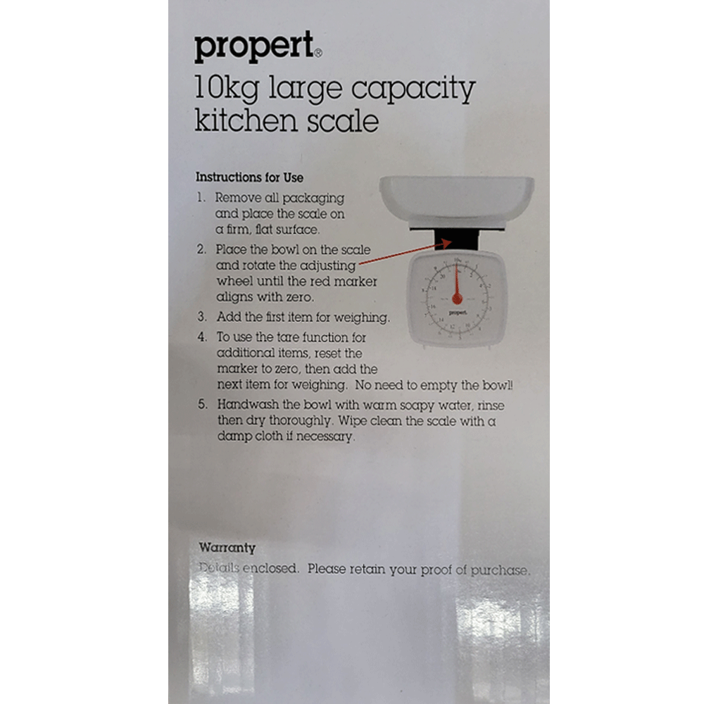 Propert Mechanical Kitchen Scale Food Fruit Meat Weight Large Capacity 10kg